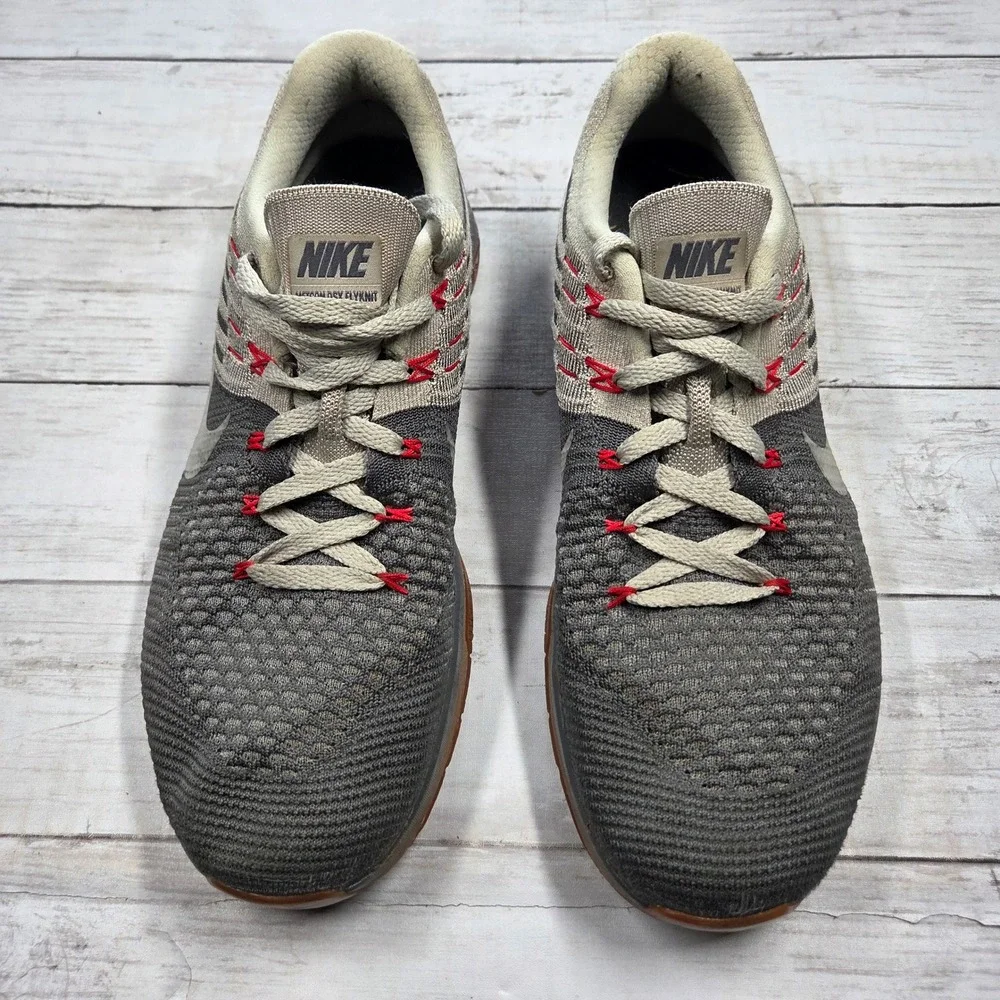 Nike Metcon DSX Flyknit Training Shoes Mens 10.5 Grey Red 852930-012